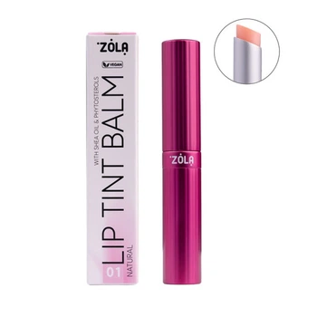 Бальзам для губ ZOLA Lip Tint Balm 01 Natural классический нюд
