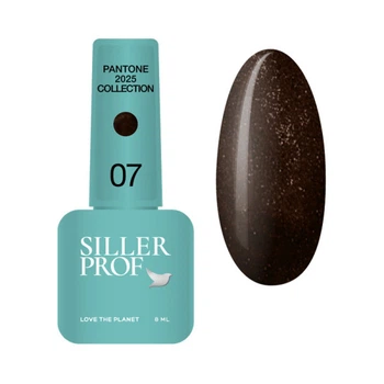 Гель-лак Siller Professional Pantone 2025 07 молочный шоколад с перламутром и шиммером 8 мл