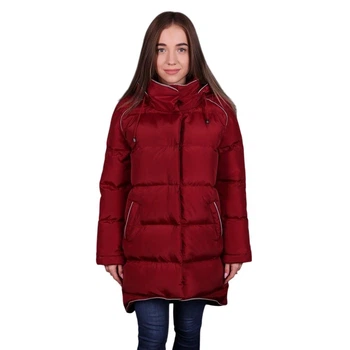 Зимова жіноча куртка з рефлективним кантом FeltFabricDesign (АРТ HG10) L — тепла куртка з лебединим пухом, капюшоном та підкладкою OMNI-HEAT™