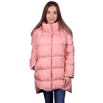 Жіночий пуховик з капюшоном і світловідбивним кантом FeltFabricDesign (АРТ HG09) L — тепла зимова куртка з плащової тканини Лаке