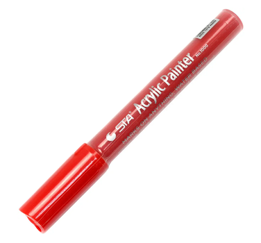 Маркер акриловий STA 1000-R108 2-3 мм, насичений Scarlet Red (10)