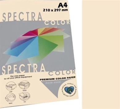 Папір кольоровий 80г/м, А4 пастельний слонова кістка 100арк. SPECTRA 100