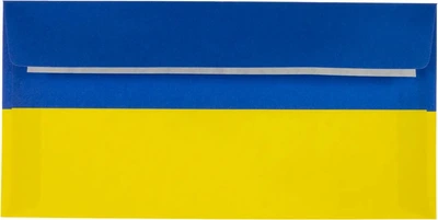 Конверт DL(E65) СКЛ жовто-синій 80г/м 2240_113_285 з внутр. друком /2240_113_285/