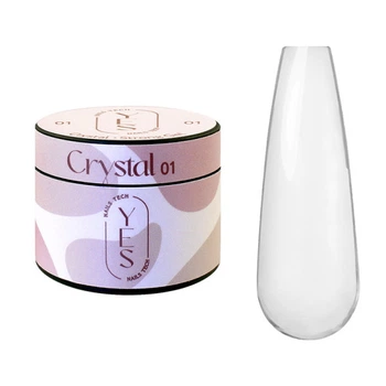 Гель для наращивания YES Strong Gel 01 Crystal прозрачный 15 мл