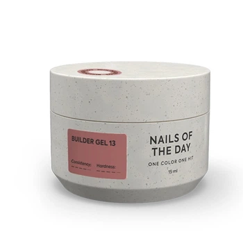 Гель строительный Nails Of The Day Builder Gel 13 темно-карамельный 15 мл