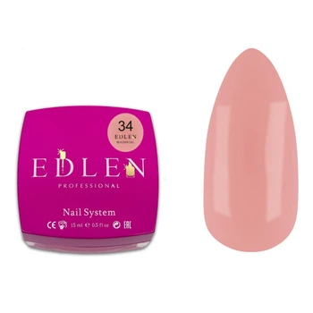 Гель строительный Edlen Professional Builder Gel Office 34 розовый нюд 15 мл