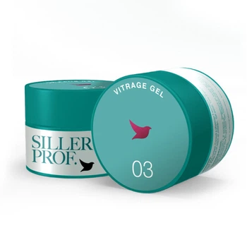 Гель витражный для моделирования Siller Professional Vitrage Gel 03 в баночке розовый 15 мл