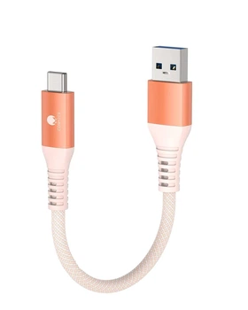 Кабель CONMDEX USB A to USB-C 15Вт, USB 3.1 Gen2, 10Gbps, 0.6м, orange