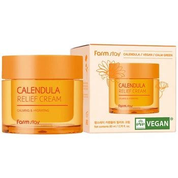 Крем для обличчя з календулою Farmstay Calendula Relief Cream 80 мл (8809783325933)