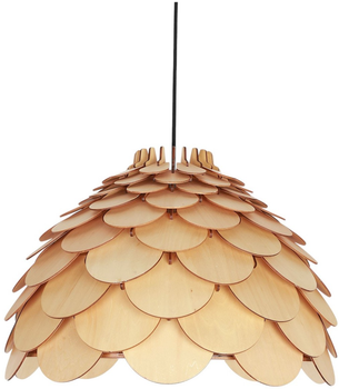 Lampa wisząca Light Prestige Burgo 1 x E27 mała drewniana (LP-101335/1P S)
