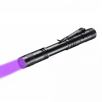 Ультрафіолетовий ліхтарик Type2-Long LED UV Flashlight 395nm Portable Mini Ultraviolet Torch, 2хАА, Black UVFTT2LK
