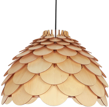 Lampa wisząca Light Prestige Burgo 1 x E27 duża drewniana (LP-101335/1P L)