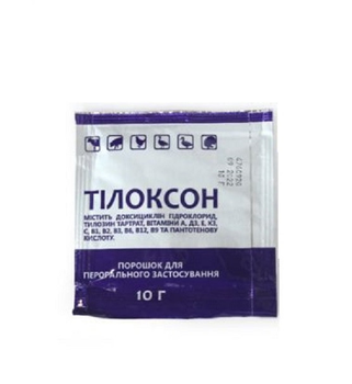Тилоксон Фарматон порошок 10 г антимикробный препарат широкого спектра для животных и птиц