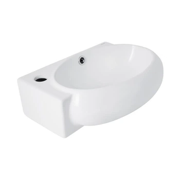 Раковина Qtap Leo 430x290x140 Белый QT11115011LWN, керамическая, подвесная, с переливом