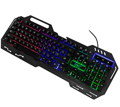 Игровая мембранная клавиатура с подсветкой UKC KW-900 Черная
