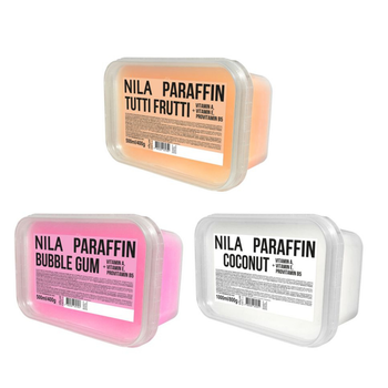 Набор твёрдого парафина для рук Nila: Tutti Frutti + Кокос + Bubble Gum, 3×500 мл / 400 г
