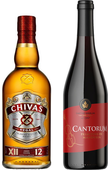 Віскі Chivas Regal витримка 12 років 0.7 л 40% + Вино Cantorum PRIMITIVO DI MANDURIA DOC виноградне натуральне червоне сухе 0.75 л 14% (80432400395+8020685019618)