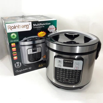 Мультиварка пароварка Rainberg RB-6209 45 программ 6 л 1000W, Сенсорная мультиварка рисоварка 5094401