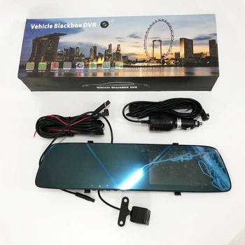 Автомобильный видеорегистратор-зеркало L-9003 4,3 TOUCH SCREEN 2 камеры 1080P Full HD