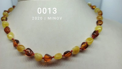 Намисто бурштин MINOV 0013 для дітей лікувальні намистини Медових і Коньячних відтінків