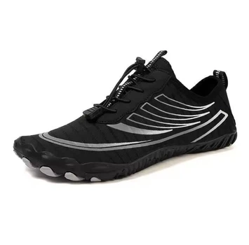 Обувь для пляжа и кораллов аквашузы Diving shoes черные со шнурками 44 ( 28,5 см ) 312