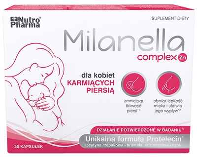 Suplement diety NutroPharma Milanella Complex Zn 30 kapsułek (5904161800286)
