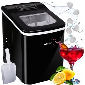 Ледогенератор для дома и бара Ruhhy 25565 Black 120 Вт объем 2 л 12 кг льда в сутки c ЖК дисплеем таймером и функцией самоочистки