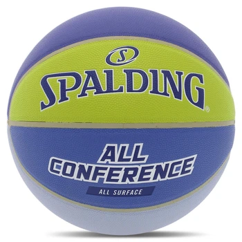 Баскетбольный мяч №7 75-78 см 567–650 г SPALDING ALL CONFERENCE сиренево-салатовый 77394Y
