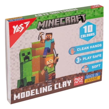 Пластилін 10кол. YES 540662 Minecraft, 200г, стек /540662/