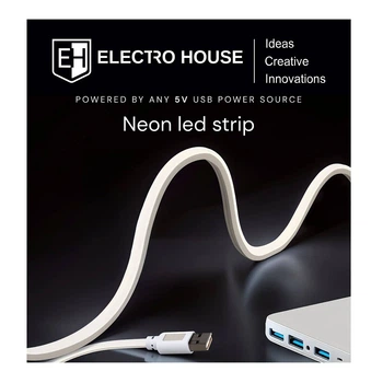 LED неонова стрічка 10Вт 5В 6х12 мм SMD2835 96 діодів білий нейтральний 4000К, серія Neon 5V, гарантія 3 роки EH-STR-NP1 Electro House