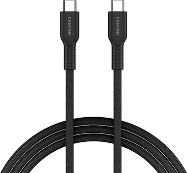 Kabel Canyon OnWire 60CL C-C 60W COLOR Braided 1 m Black (CND-CCAP60AB10B)
