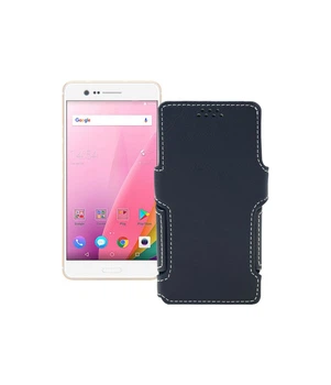 Чохол-книжка з екошкіри для телефону Sharp Z3 Чорний матовий