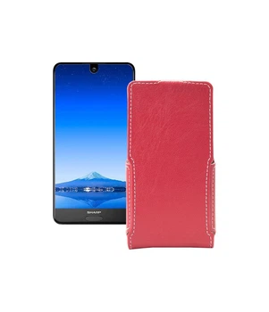 Чохол-флип з екошкіри для телефону Sharp Aquos S2 (C10) Червоний