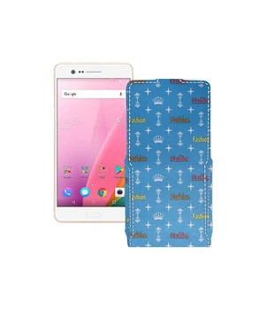 Чохол-флип з екошкіри для телефону Sharp Z3 Фешн блакитний