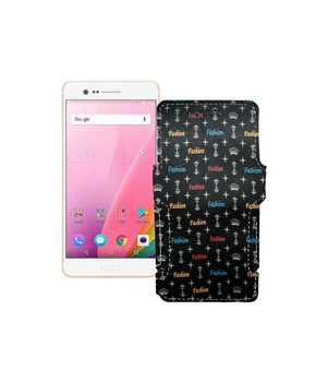 Чохол-книжка з екошкіри для телефону Sharp Z3 Фешн чорний