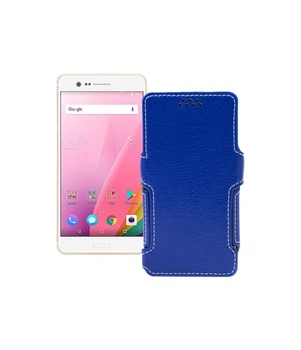 Чохол-книжка з екошкіри для телефону Sharp Z3 Синій