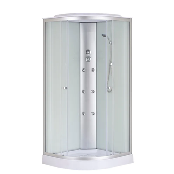 Бокс душевой с гидромассажом Mixxus STRONG SBH02-90x90x215-FB SATIN низкий поддон (MI6890)