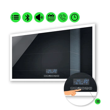 Прямоугольное зеркало с LED подсветкой 90 на 60 см, с Smart-блоком, модель Simphony La Mir (Simphonyg82)