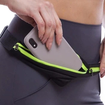 Спортивна поясна сумка Go Runner's Pocket Belt для бігу, йоги, фітнесу, з регульованим ременем і кишенями