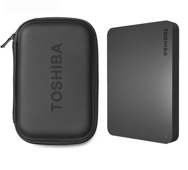 Комплект Внешний Жесткий диск Toshiba Canvio Basics A3 500Gb Black + защитный кейс для Windows Mac OS OTG Android АРТ: С500