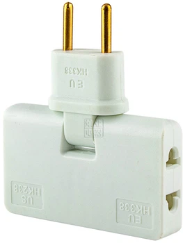 Сетевой разветвитель Voltronic тройник + переходник 3 in 1, UK/US-EU, 220В, 10А, поворотный 180° White (YT31451)