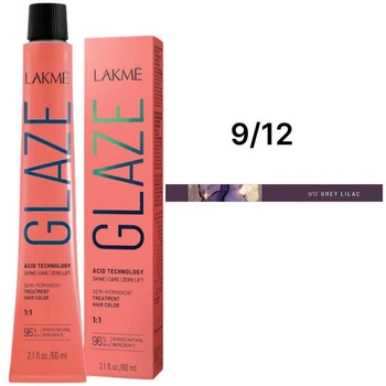 Фарба для волосся Lakme напівперманентна кислотна технологія Glaze Color Acid Technology 9.12 Grey Lilac 60 мл