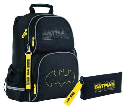 Рюкзак шкільний з LED-вишивкою + пенал Kite Education DC Comics Batman DC24-702M (LED)