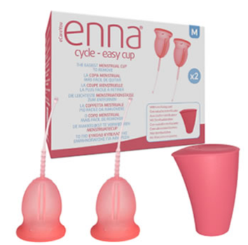 Менструальний комплект Enna Easy Cup зі стерилізатором M 2 шт (8436598240351)