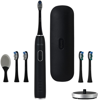 Електрична зубна щітка Lovio SonicProtect Pro Чорна + Brush Heads + TC (LVTB124BK)