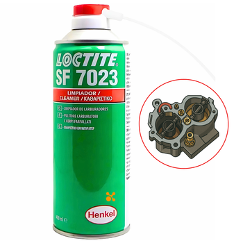 Аерозольний очищувач карбюратора Loctite SF 7023 Локтайт 400 мл спрей промивання чистка деталей