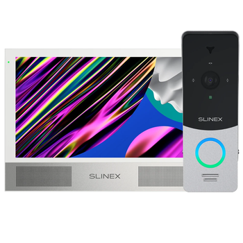 Комплект видеодомофона 10” Slinex Sonik 10 (White) + ML-20HD (Silver/Black)