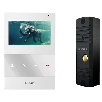 Комплект видеодомофона 4” Slinex SQ-04M (White) + ML-16НR (Black)