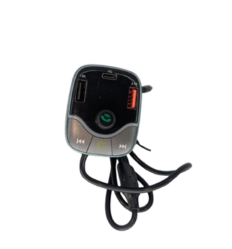 FM трансмиттер автомобильный MOD. CAR HM 108 BT с Bluetooth, быстрой зарядкой 3-в-1, кабели Type-C/V8/Lightning