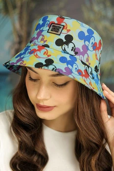 Панама Braxton "Bright Mickey Mouse" цветной принт летний Унисекс (1408)